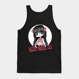 Emo Girl Cute Kawaii Chibi Egirl Punk Fan Tank Top